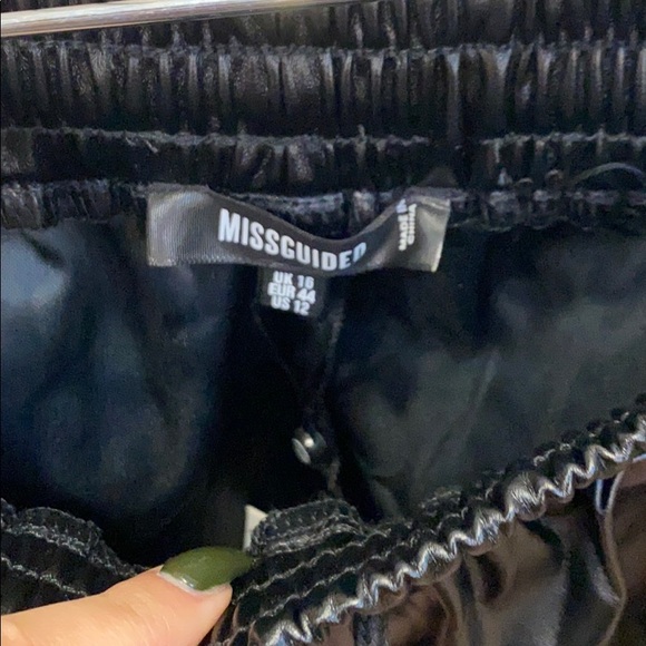 Faux Leather Joggers - Picture 2 of 3